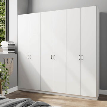 ארון בגדים 6 דלתות גדול דגם אסף 240X240